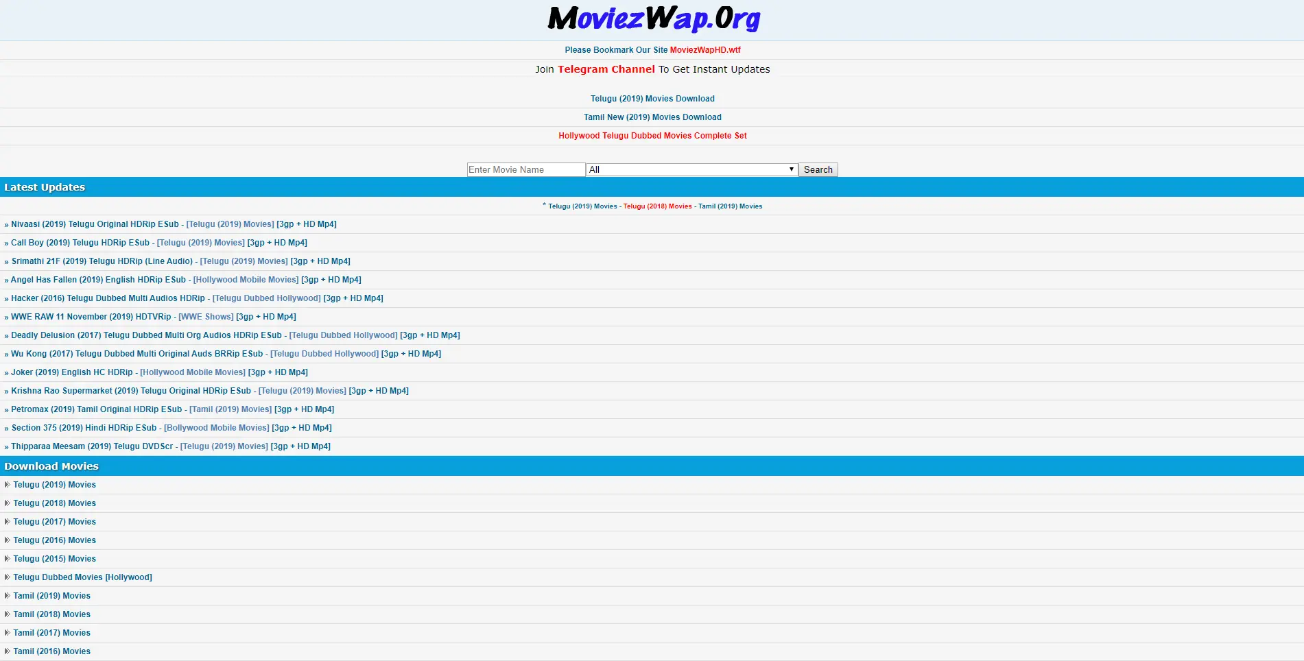 moviezwap homepage