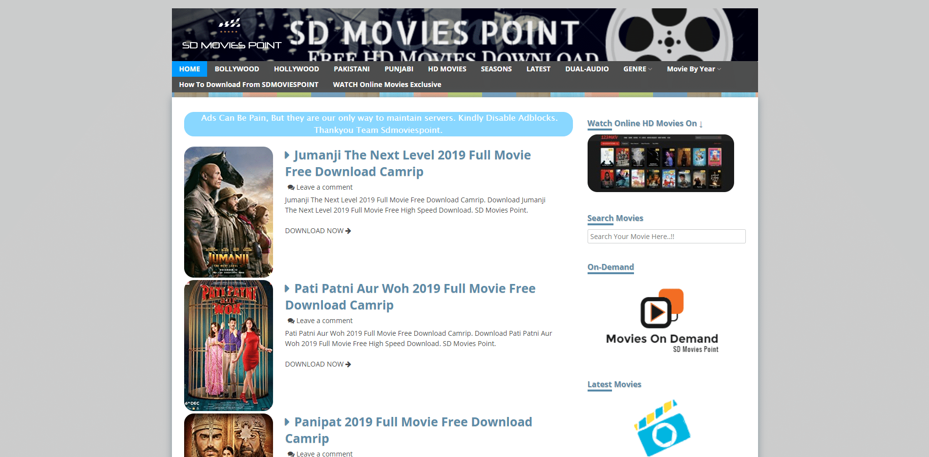Sdmoviespoint 2020 - Bollywood Movies Download Free Online - TN ESevai