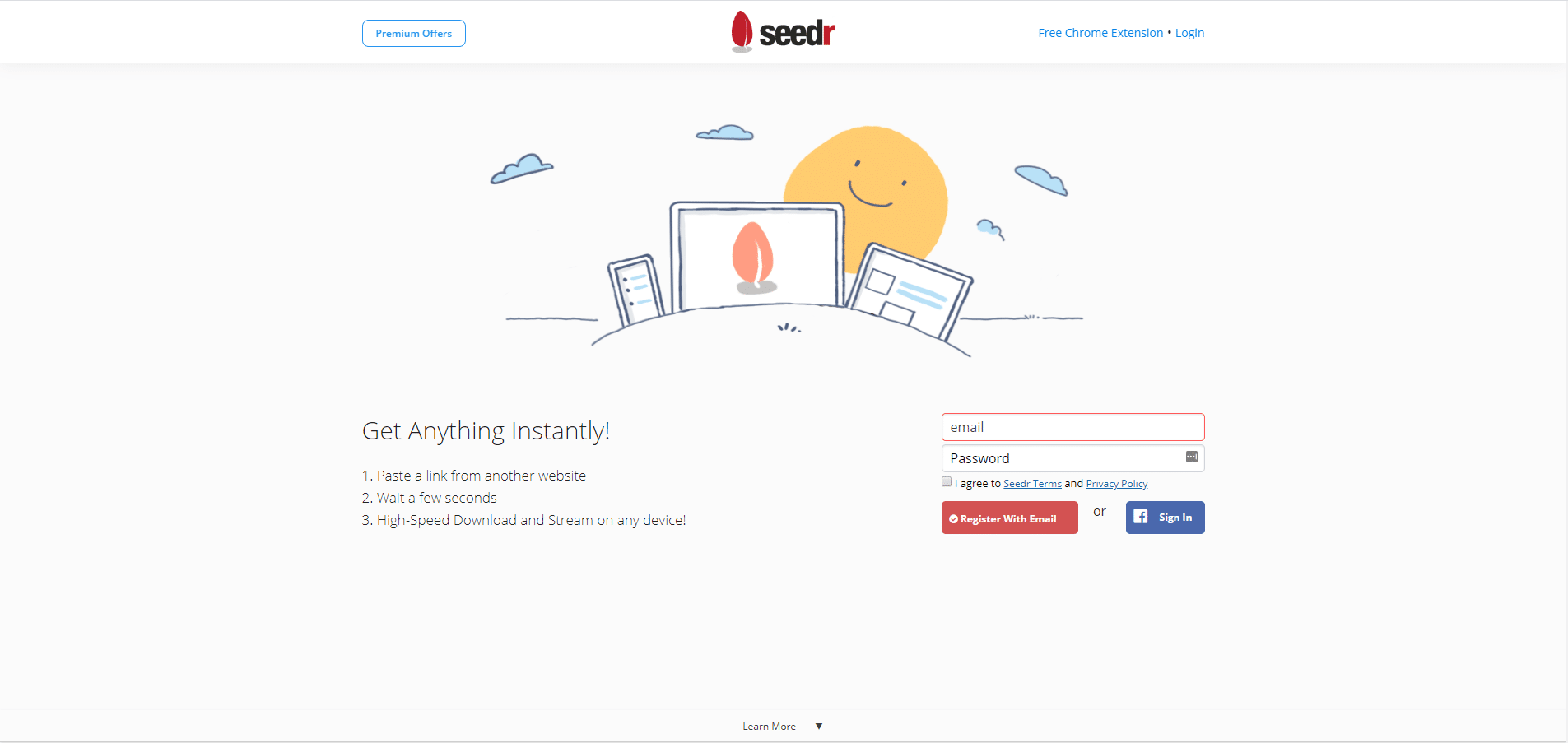 seedr register an account